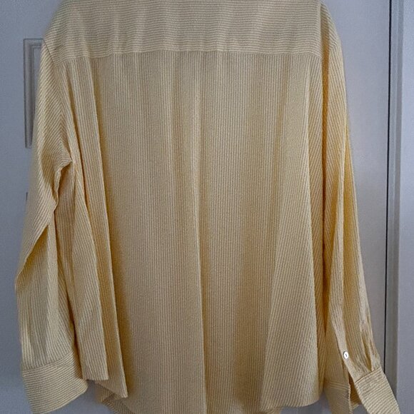 Tuckernuck Lemon Seersucker Stripe Nadine Button Down - Yellow Stripe / XL - Picture 3 of 9